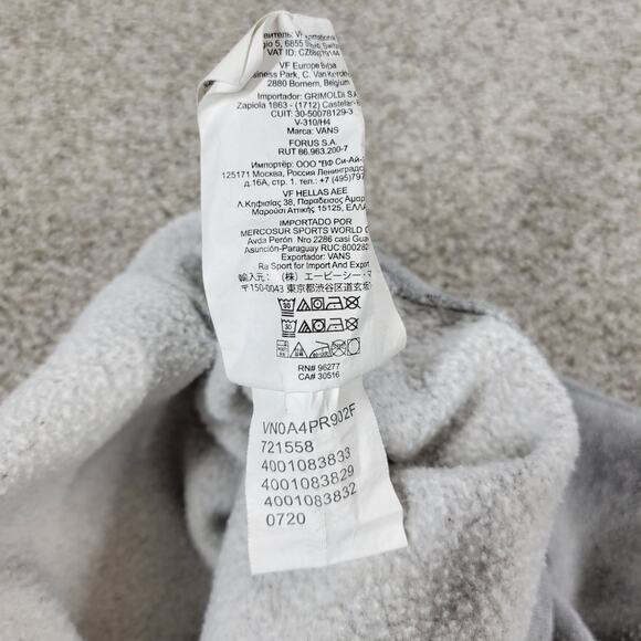 Vans Off The Wall Hoodie Youth L Gray Spell Out‎ Logo Kangaroo Pouch Pullover - Picture 15 of 15